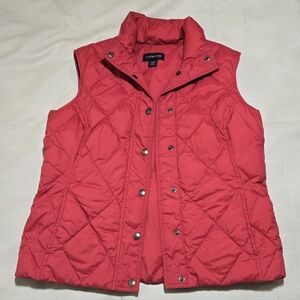 Land's End red puffer small vest